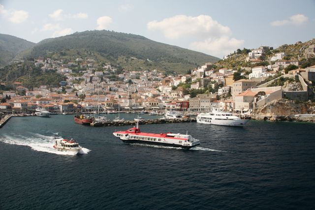 Hydra Island - Numerous ships and boats come and go every day